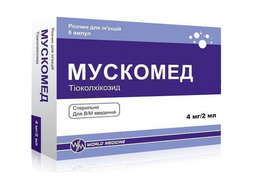 Цены на Мускомед раствор для ин. 4 мг/2 мл амп. 2 мл №6