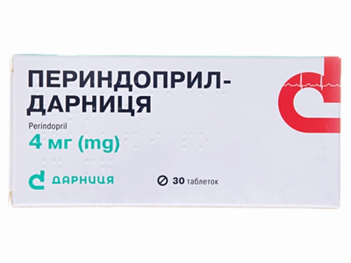 Ціни на Периндоприл-Дарниця табл. 4 мг №30 (10х3)
