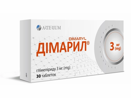 Цены на Димарил табл. 3 мг №30 (10х3)