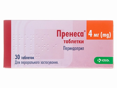 Ціни на Пренеса табл. 4 мг №30 (10х3)