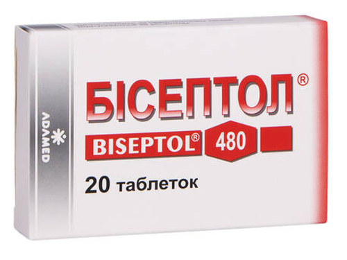 Ціни на Бісептол табл. 400 мг/80 мг №14
