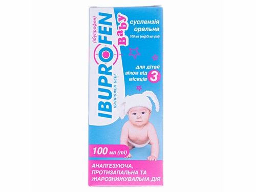 Цены на Ибупрофен беби сусп. орал. 100 мг/5 мл фл. 100 мл