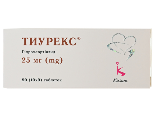 Ціни на Тиурекс табл. 25 мг №90 (10х9)