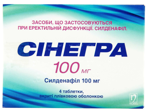 Цены на Синегра табл. п/о 100 мг №4