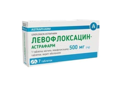 Ціни на Левофлоксацин-Астрафарм табл. в/о 500 мг №7