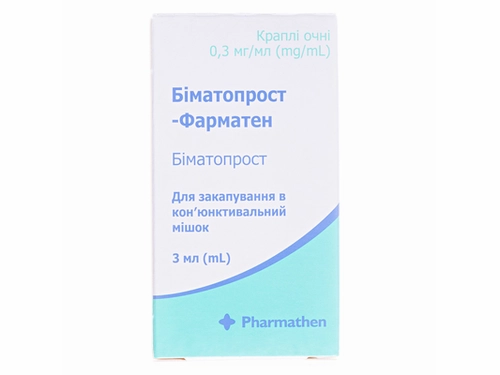 Цены на Биматопрост-Фарматен капли глаз. 0,3 мг/мл фл. 3 мл