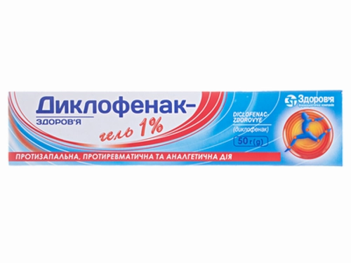 Ціни на Диклофенак-Здоровʼя гель 1% туба 50 г