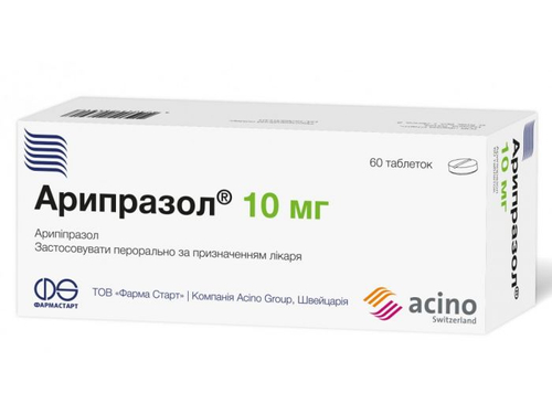 Ціни на Арипразол табл. 10 мг №60 (10х6)