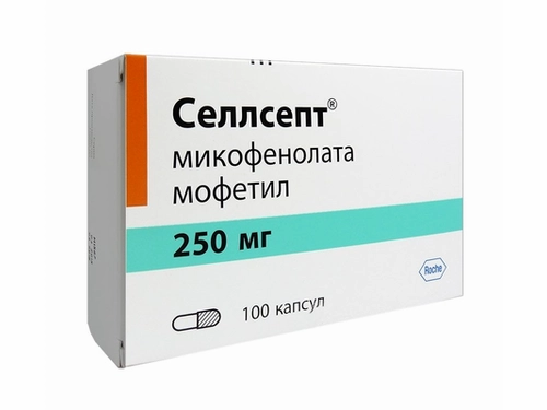 Цены на Селлсепт капс. 250 мг №100 (10х10)