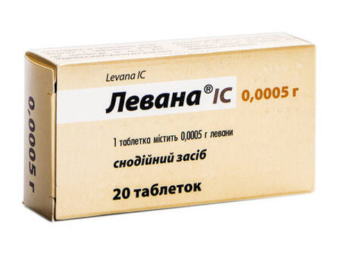 Ціни на Левана IC табл. 0,5 мг №20 (10х2)
