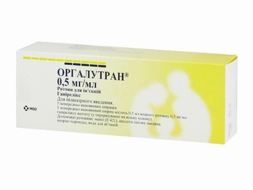 Цены на Оргалутран раствор для ин. 0,5 мг/мл шприц 0,5 мл №5