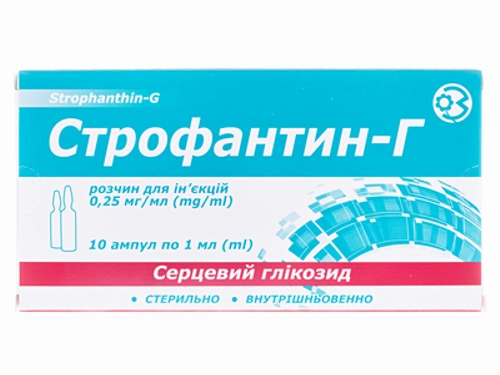 Цены на Строфантин-Г раствор для ин. 0,25 мг/мл амп. 1 мл №10