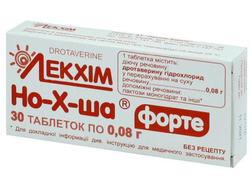 Ціни на Но-х-ша форте табл. 80 мг №30 (10х3)