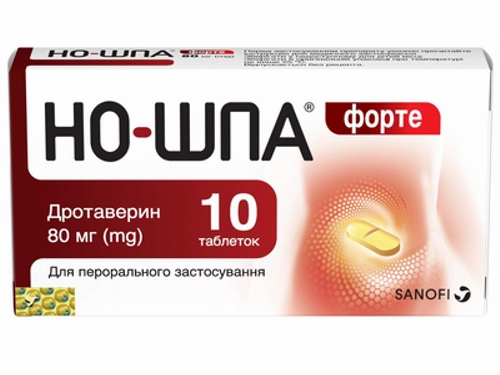 Ціни на Но-шпа форте табл. 80 мг №10