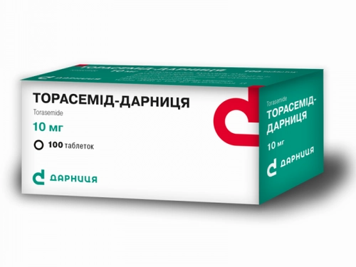 Ціни на Торасемід-Дарниця табл. 10 мг №100 (10х10)