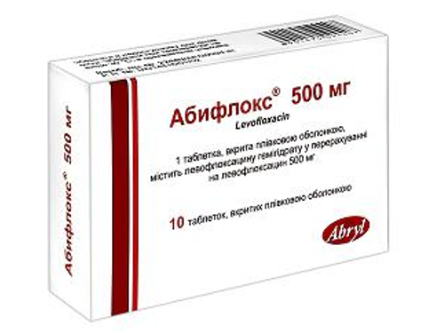 Ціни на Абифлокс табл. в/о 500 мг №10