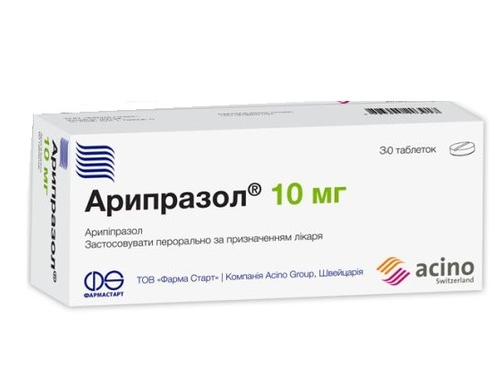 Ціни на Арипразол табл. 10 мг №30 (10х3)