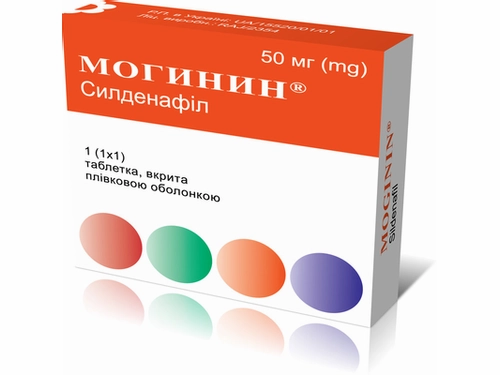 Ціни на Могинин табл. в/о 50 мг №4