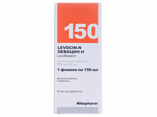 Ціни на Левоцин-Н розчин для інф. 500 мг/100 мл фл. 150 мл