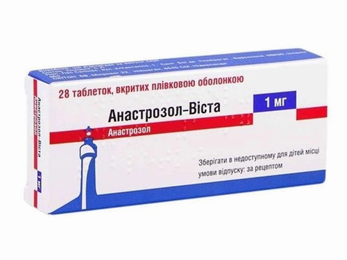 Ціни на Анастрозол-Віста табл. в/о 1 мг №28 (14х2)