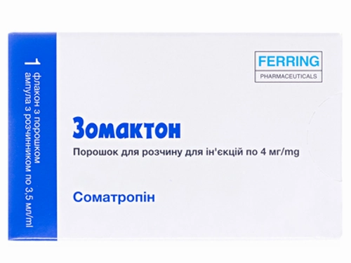 Ціни на Зомактон пор. для розчину для ін. фл. 4 мг №1 з розч.