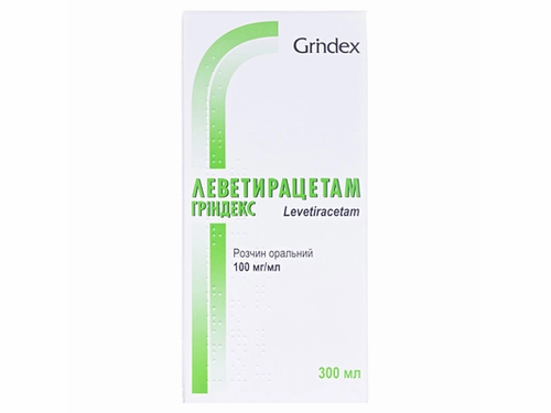 Ціни на Леветирацетам Гріндекс розчин орал. 100 мг/мл фл. 300 мл