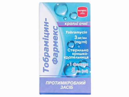 Ціни на Тобраміцин-Фармекс краплі очні 3 мг/мл фл. 5 мл №1