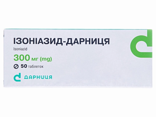 Цены на Изониазид-Дарница табл. 300 мг №50 (10х5)