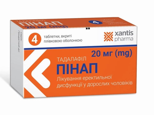 Ціни на Пінап табл. в/о 20 мг №4 (2х2)