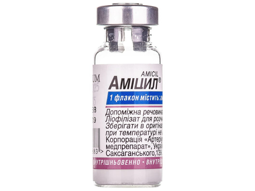 Цены на Амицил лиоф. для раствора для ин. фл. 250 мг №1