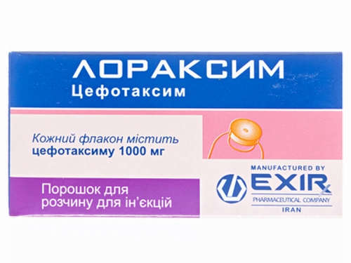 Цены на Лораксим пор. для раствора для ин. 1000 мг фл. №1