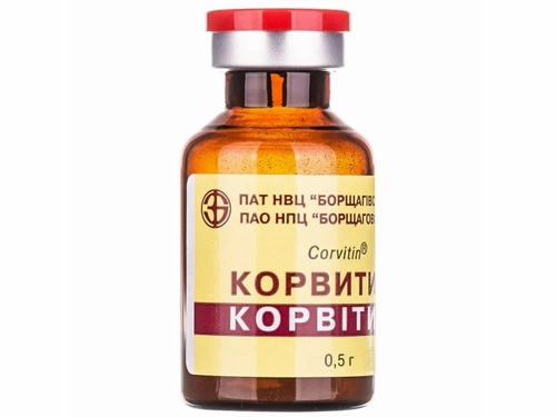 Цены на Корвитин лиоф. для раствора для ин. 0,5 г фл. №1