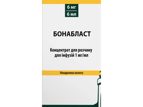 Цены на Бонабласт конц. для раствора для инф. 1 мг/мл фл. 6 мл