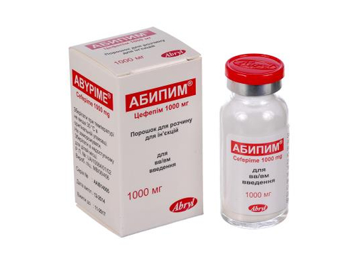Цены на Абипим пор. для раствора для ин. 1000 мг фл. №1