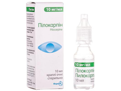 Ціни на Пілокарпін краплі очні 10 мг/мл фл. 10 мл