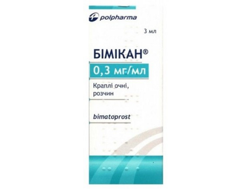 Ціни на Бімікан Еко краплі очні розчин 0,3 мг/мл фл. 3 мл №1