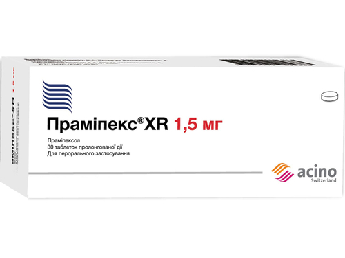Ціни на Праміпекс XR табл. пролонг. дії 1,5 мг №30 (10х3)
