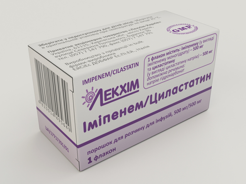 Ціни на Іміпенем/Циластатин пор. для розчину для інф. 500 мг/500 мг фл. №1