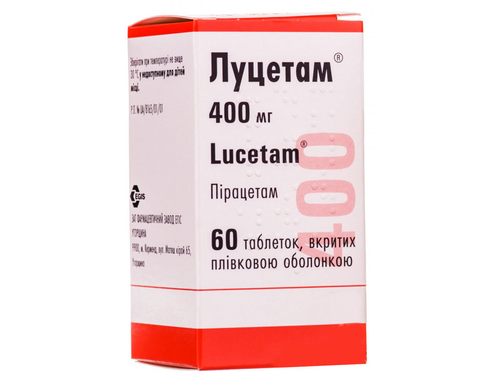 Луцетам табл. п/о 400 мг №60