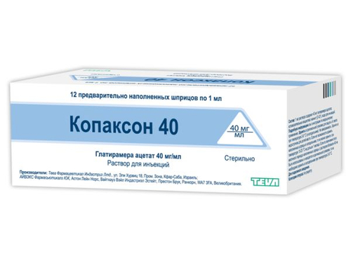 Цены на Копаксон 40 раствор для ин. 40 мг/мл шприц 1 мл №12