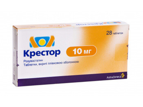 Крестор табл. в/о 10 мг №28 (14х2)
