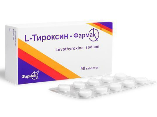 Ціни на L-тироксин-Фармак табл. 100 мкг №50 (10х5)