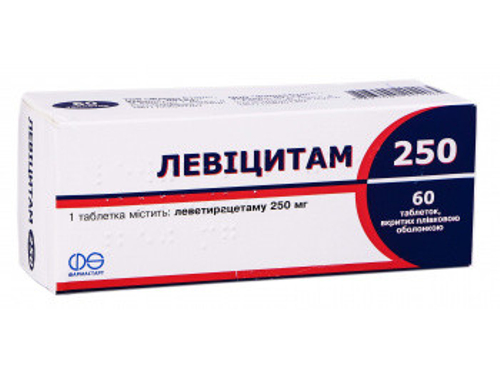 Левіцитам 250 табл. в/о 250 мг №60 (10х6)