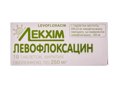 Ціни на Левофлоксацин табл. в/о 250 мг №10