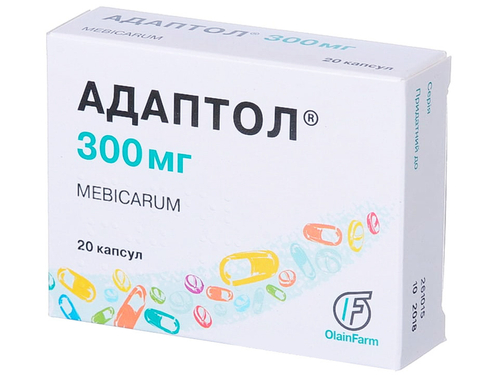 Ціни на Адаптол капс. 300 мг №20 (10х2)