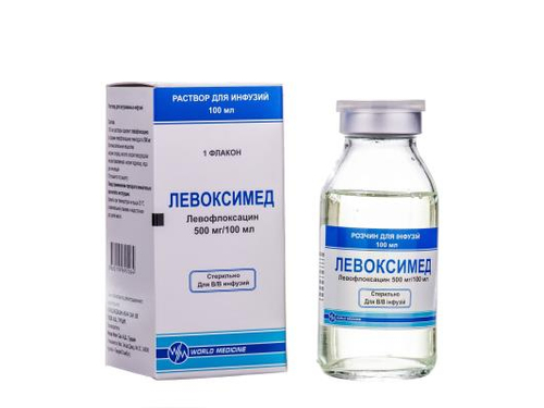 Ціни на Левоксимед розчин для інф. 500 мг/100 мл фл. 100 мл №1