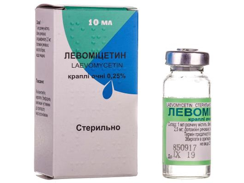 Цены на Левомицетин капли глаз. 0,25% фл. 10 мл