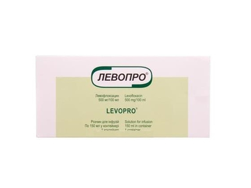 Цены на Левопро раствор для инф. 500 мг/100 мл конт. 150 мл
