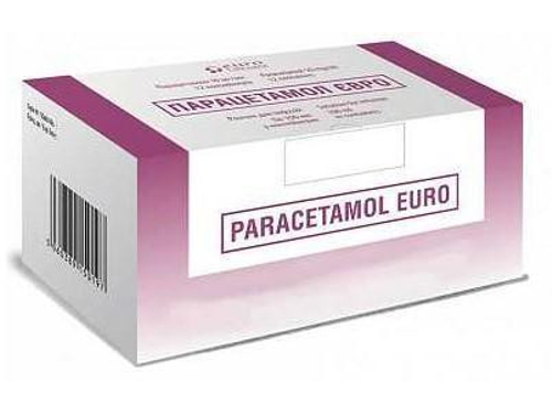 Ціни на Парацетамол Євро розчин для інф. 10 мг/мл конт. 100 мл №12