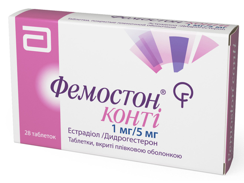 Фемостон конті табл. в/о 1 мг/5 мг №28
